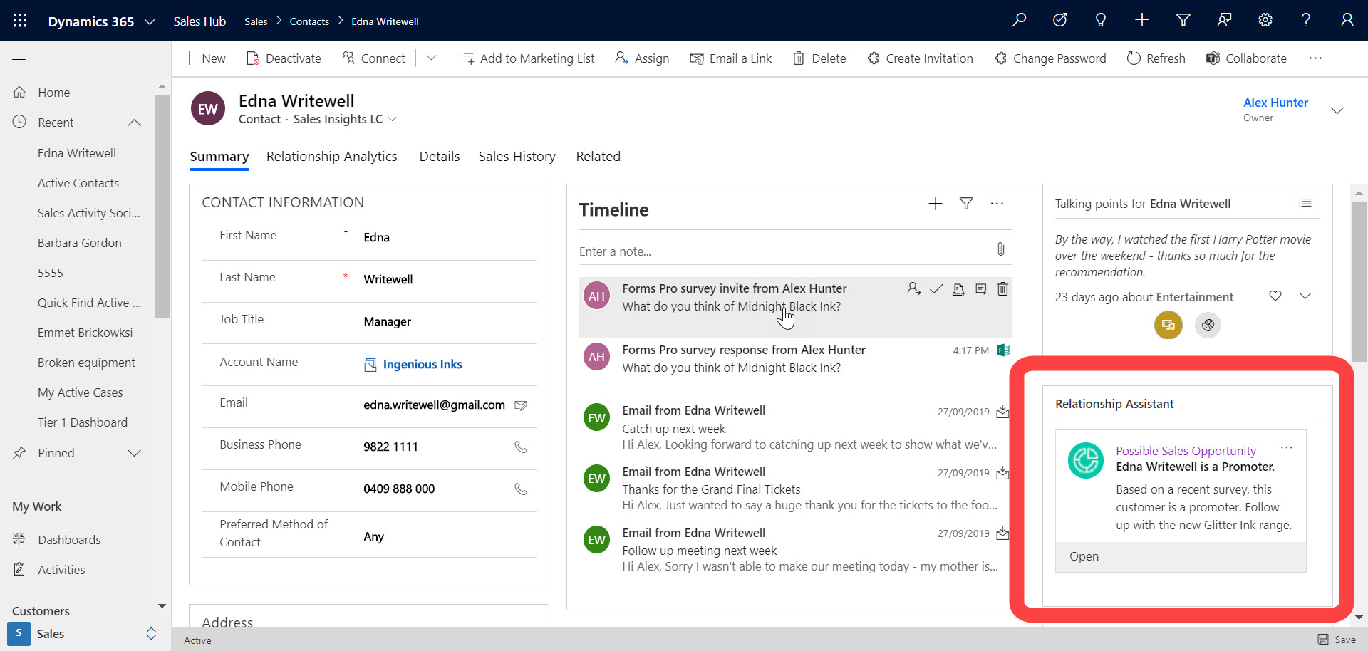 Intelligent Crm Configure Your Own Next Best Actions With Dynamics 365 Sales Insights Lisa Crosbie